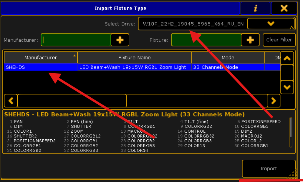 Select USB and Patch