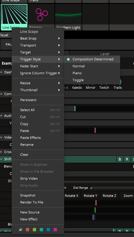 Trigger Style in Resolume